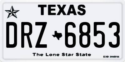 TX license plate DRZ6853