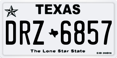 TX license plate DRZ6857