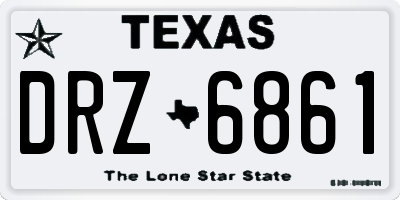 TX license plate DRZ6861