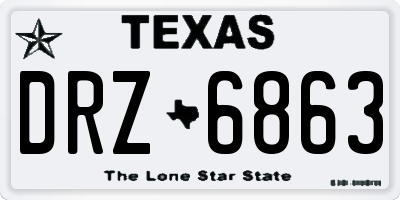 TX license plate DRZ6863