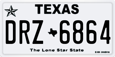 TX license plate DRZ6864