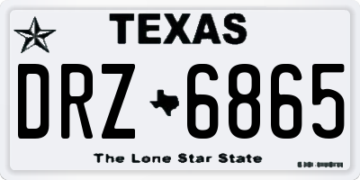TX license plate DRZ6865