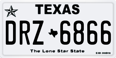 TX license plate DRZ6866