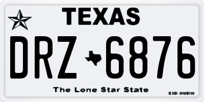 TX license plate DRZ6876