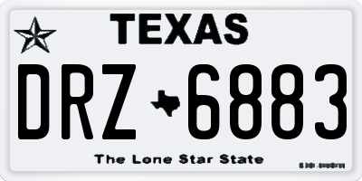 TX license plate DRZ6883