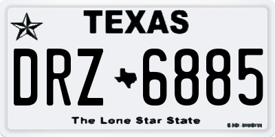 TX license plate DRZ6885