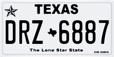 TX license plate DRZ6887
