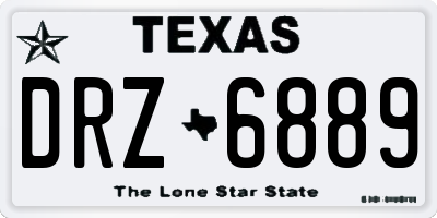 TX license plate DRZ6889