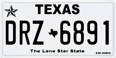 TX license plate DRZ6891