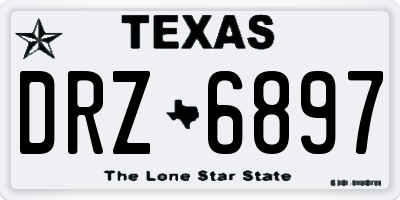 TX license plate DRZ6897