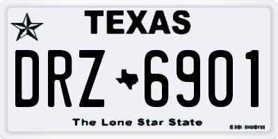 TX license plate DRZ6901
