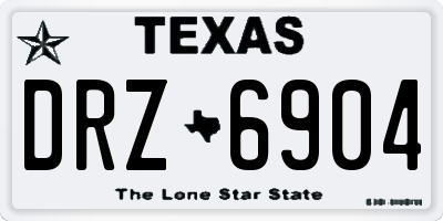 TX license plate DRZ6904