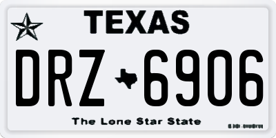 TX license plate DRZ6906
