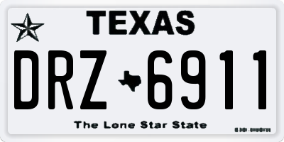 TX license plate DRZ6911