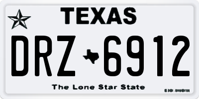 TX license plate DRZ6912