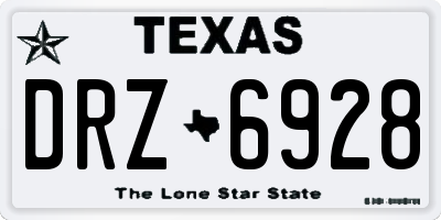TX license plate DRZ6928