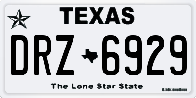 TX license plate DRZ6929