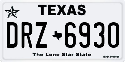TX license plate DRZ6930