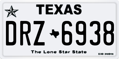 TX license plate DRZ6938