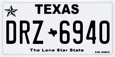 TX license plate DRZ6940