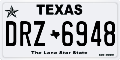 TX license plate DRZ6948
