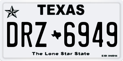 TX license plate DRZ6949