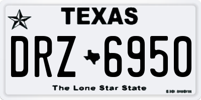 TX license plate DRZ6950