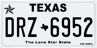TX license plate DRZ6952