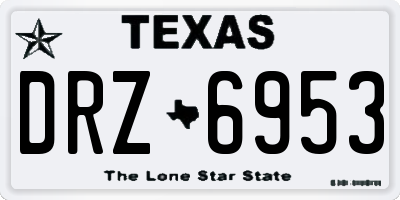 TX license plate DRZ6953