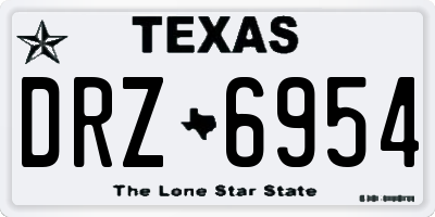 TX license plate DRZ6954