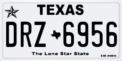 TX license plate DRZ6956