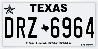 TX license plate DRZ6964