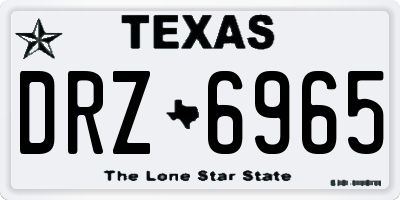 TX license plate DRZ6965
