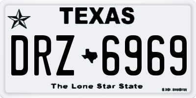 TX license plate DRZ6969