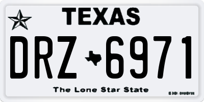 TX license plate DRZ6971