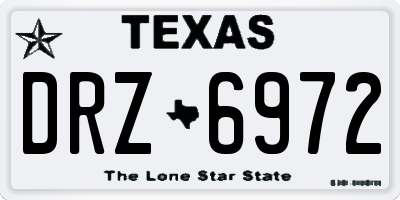TX license plate DRZ6972