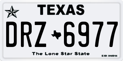 TX license plate DRZ6977