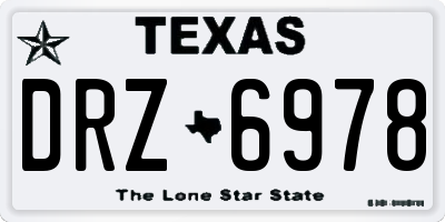 TX license plate DRZ6978