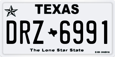 TX license plate DRZ6991
