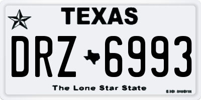 TX license plate DRZ6993