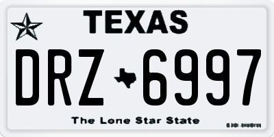 TX license plate DRZ6997
