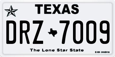 TX license plate DRZ7009