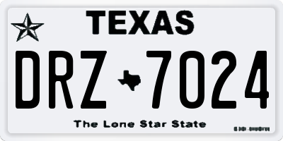 TX license plate DRZ7024