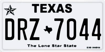 TX license plate DRZ7044