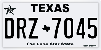 TX license plate DRZ7045