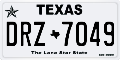 TX license plate DRZ7049