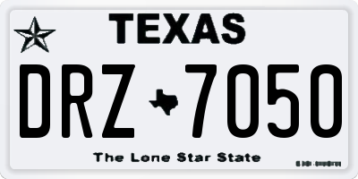 TX license plate DRZ7050
