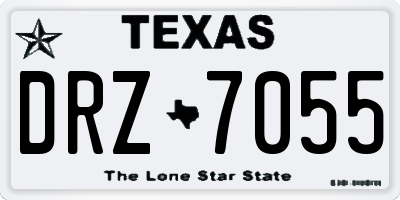 TX license plate DRZ7055