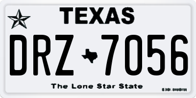 TX license plate DRZ7056