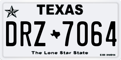 TX license plate DRZ7064
